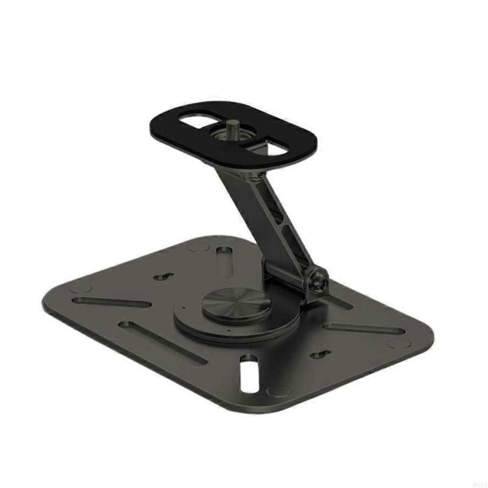 Projector Stand Desk,Wall and Ceiling Mount with 1/4inch Thread, Height Adjustable, Foldable, 360-Degree Rotation Black