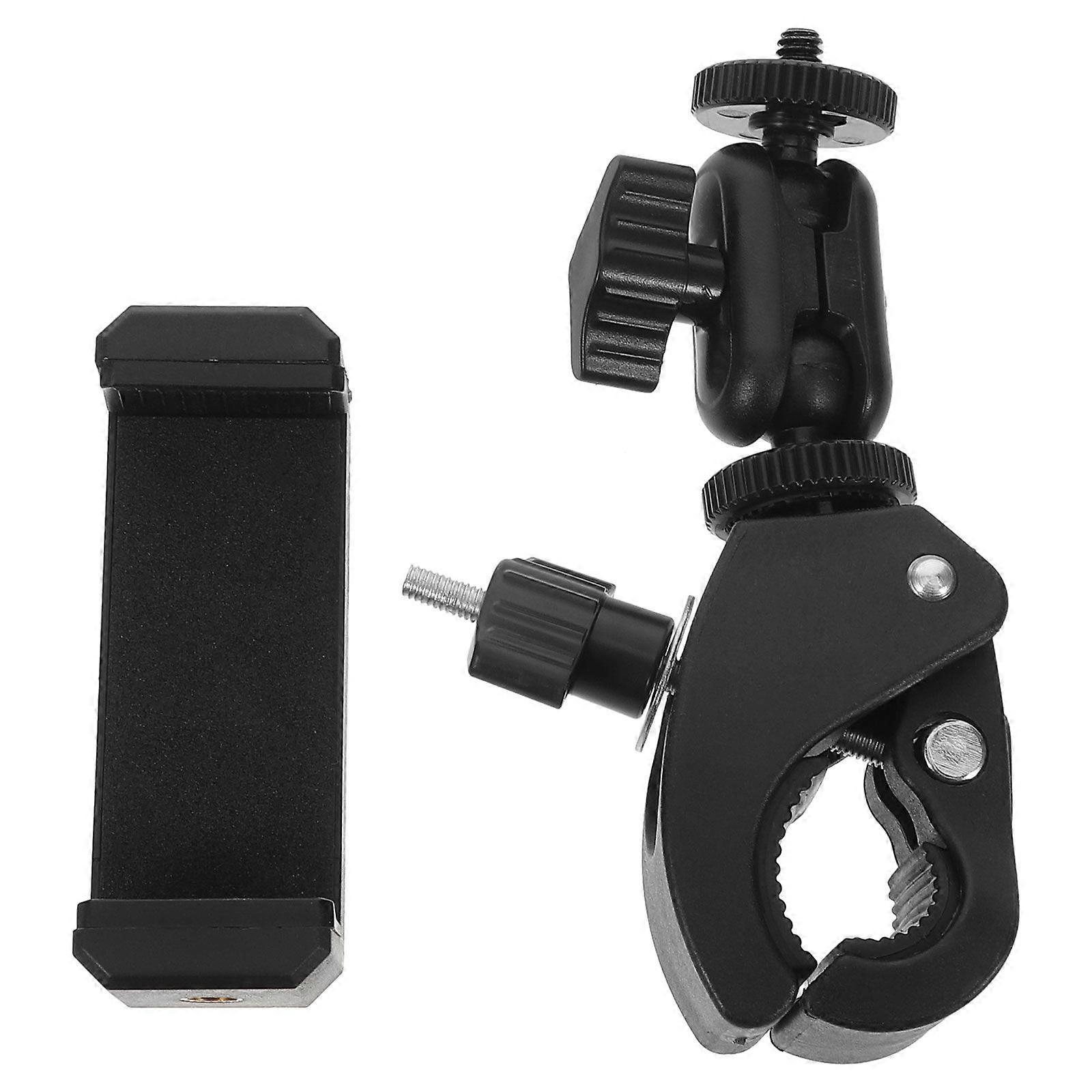 Clarinet Phone Lyre: Adjustable Phone Holder - Quick Release Marching Band Clip -Sheet Music Lyre For 4.5-7 Inch Mobile 360 Rotation Black