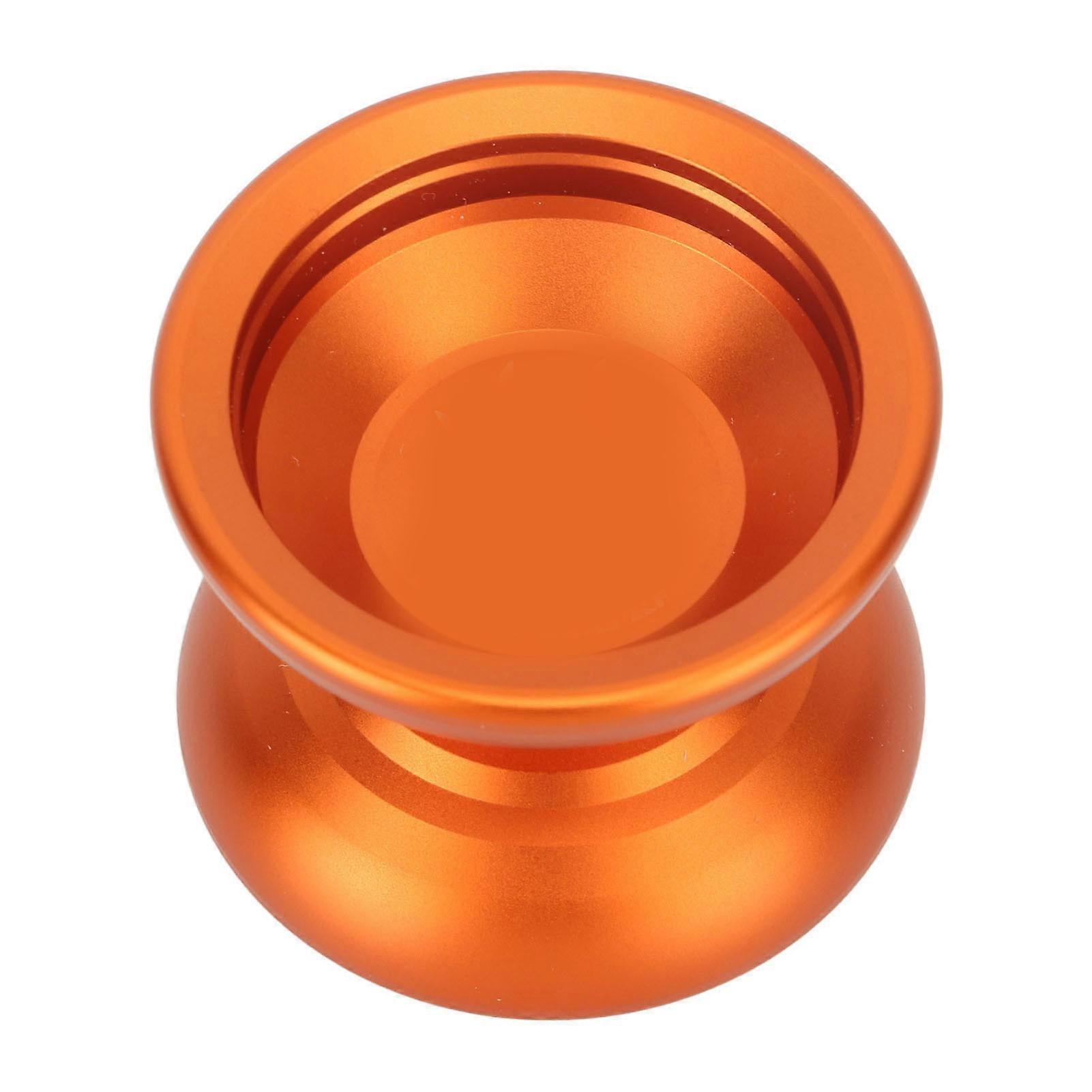 Kids Yoyo Toy Unresponsive Bearing Strong Balance Stable Rotation Alloy Yoyo Ball with Glove Strings Orange 