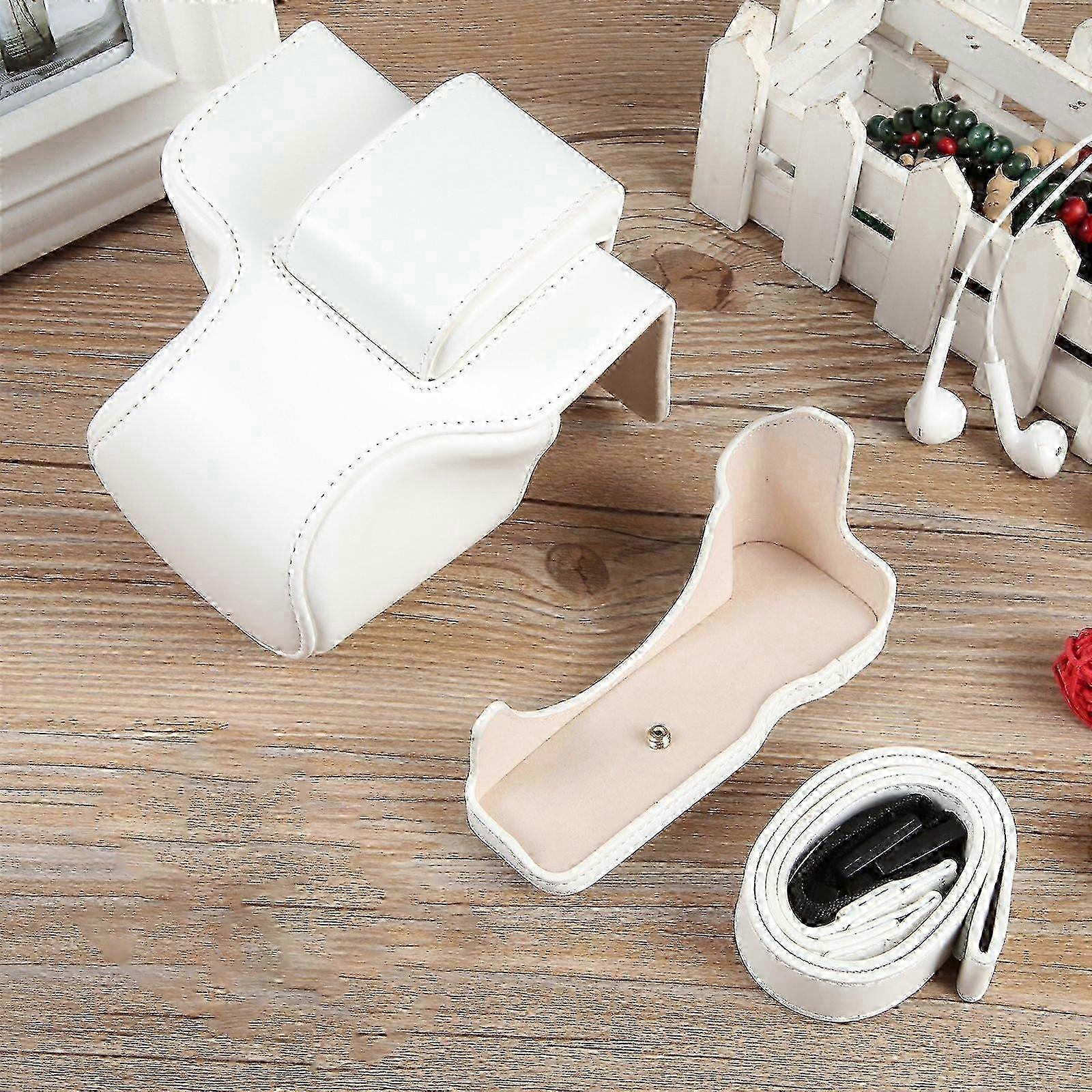 Full Body Magnetic Leather Camera Case Bag with Strap, Regular Edition For Canon EOS R50 miao4