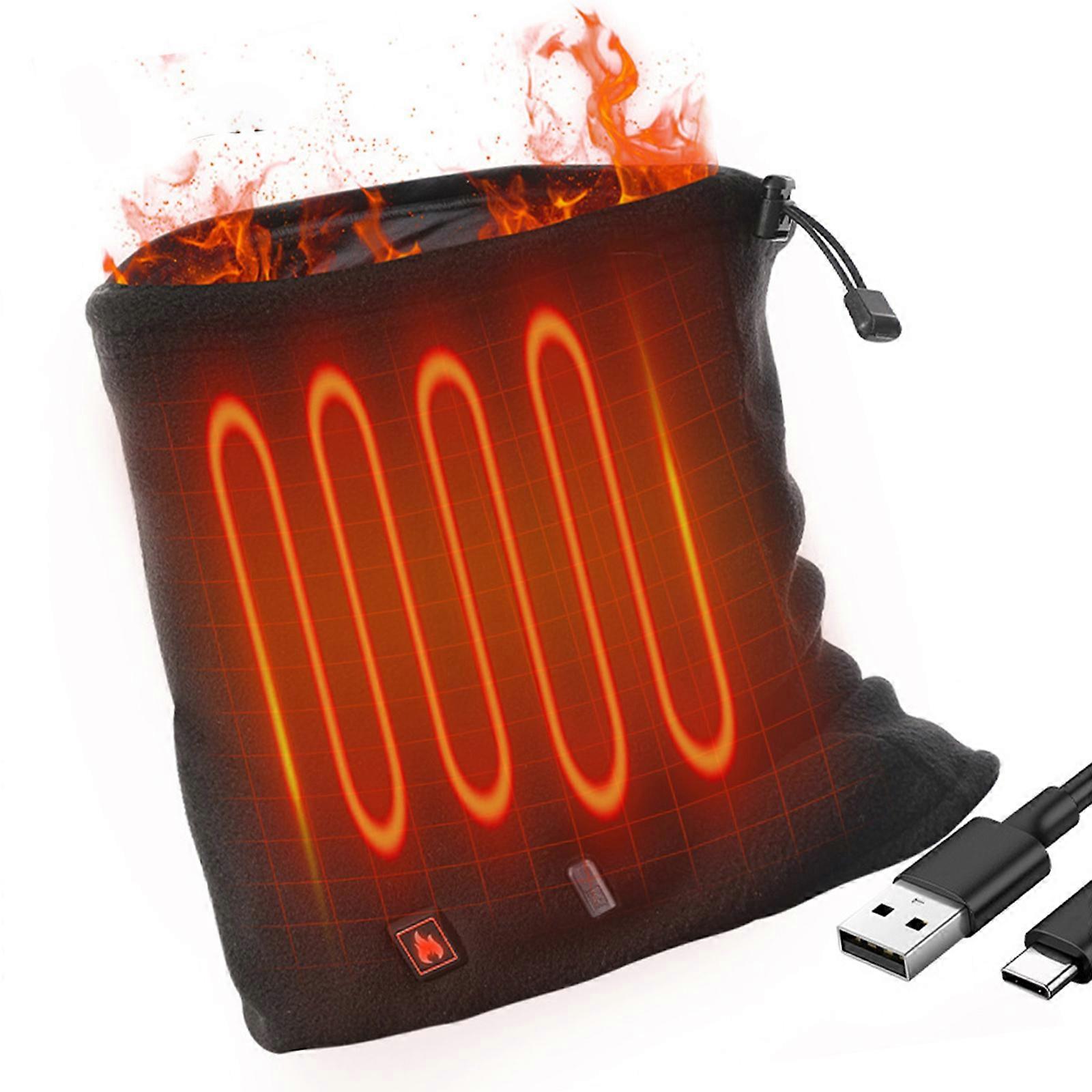 Windproofs Heated Scarf Full Neck Protections Fast Heating System Cloth Lining Suitable for Outdoor Activity Enthusiasts Multicolor