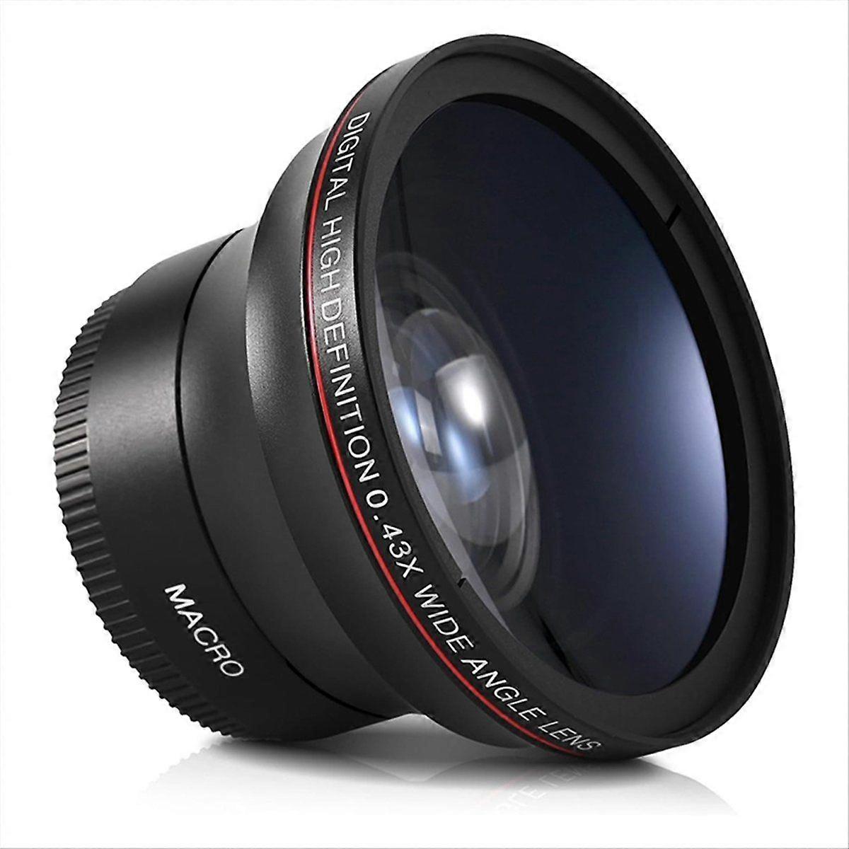 58MM 0.43x High-Definition Wide Angle + Macro Lens Attachment for 58mm Cameras Enhance Your Photogr