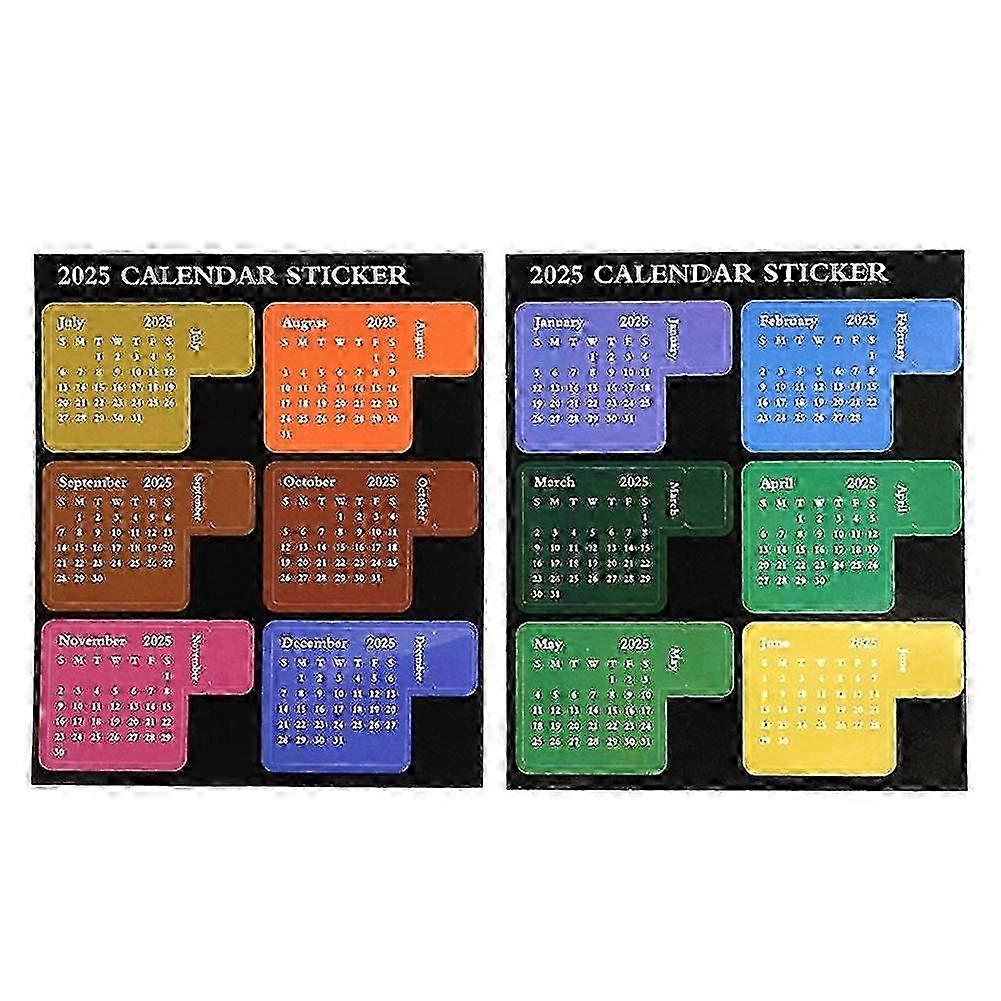 2025 Schedule Multifunctional Sticky Notes Colourful Planner Stickers