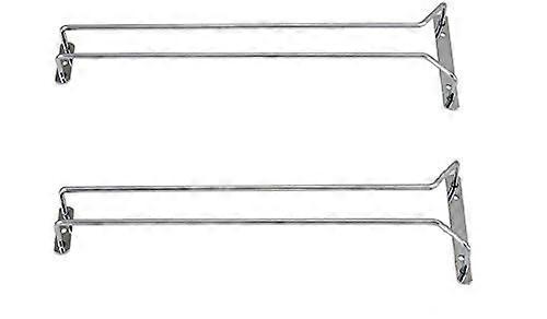 Chrome Finish Under Cabinet Wine Glass Rack Set Of 2 16Inch Wire Stemware Hanger Rack