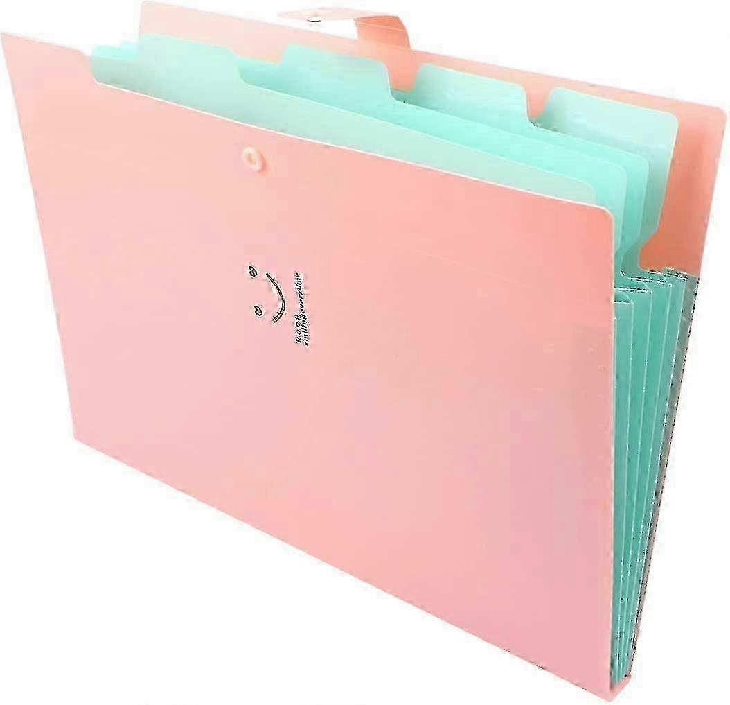 Cute School Supplies, File Folders Letter A4 Paper Expanding File Folder Pockets Accordion Document Organizer Document Organizer(pink, A4) 2