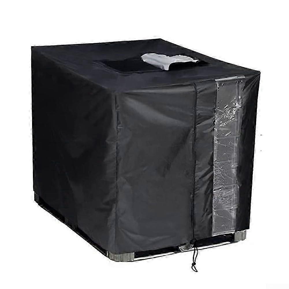 IBC Water Tank Cover, Waterproof Tarpaulin with Zipper & Transparent Water Level Indicator, Fits 600L/1000L Rainwater Tanks Edition 1105