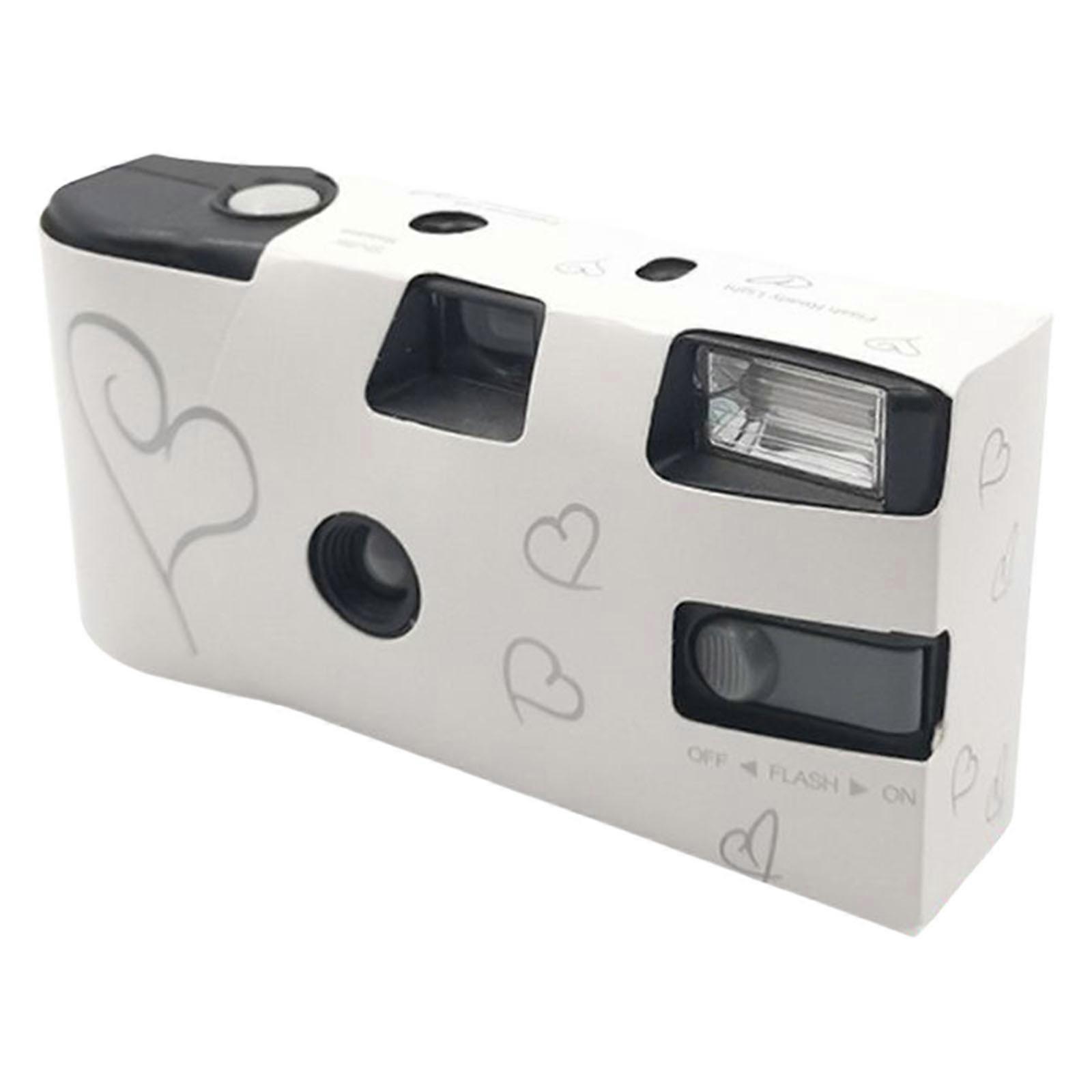 Retro Style 35mm Disposable Camera Flash Light Function Single Use Camera with Color Films for Weddings Parties Multicolor