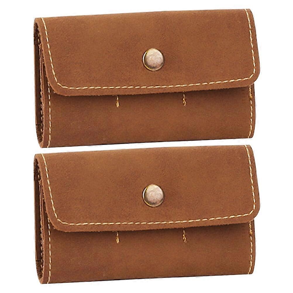 2pcs Practical SD TF Memory Case Holder Organizer Retro Carrying Box Memory Carry Box