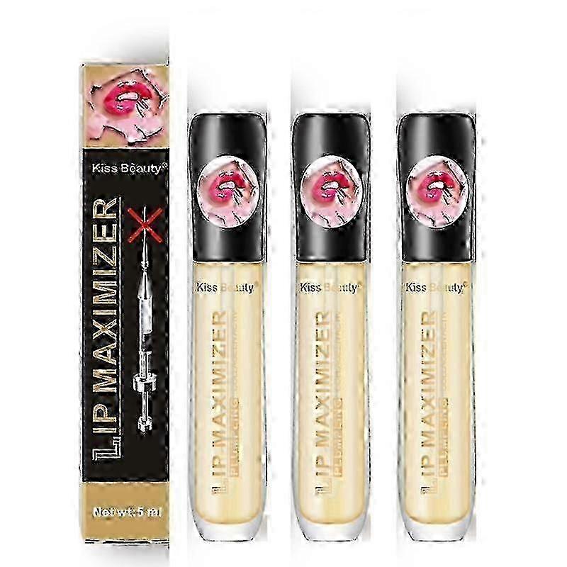 3pcs Lip Plumper Extreme Lip Gloss Maximizer Plump Volume Bigger Lips Moisturizing Reduce Lip Fine Lines