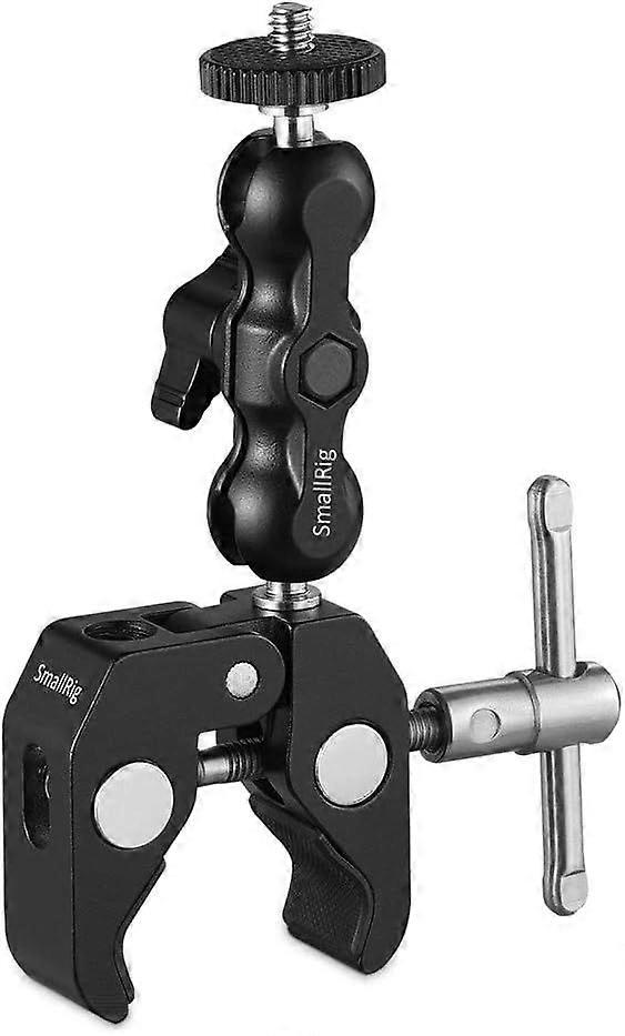 SMALLRIG Multi-Purpose Ball Clamp Dual Ball Adapter with Bottom Clamp and Standard 1/4 Screw - 2164