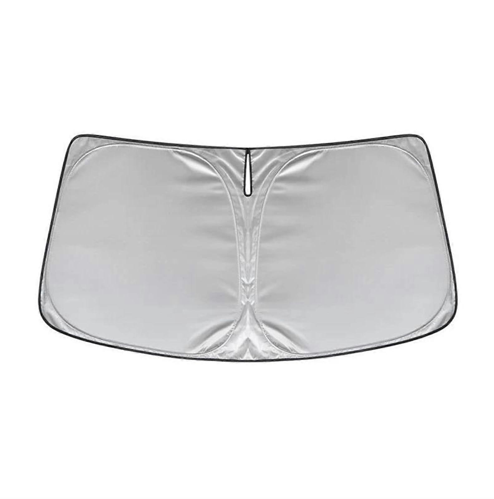 Car Sunshades For Front Windshield Sunshade 2Layer Upgraded Automatic Block Heat Shield Silver