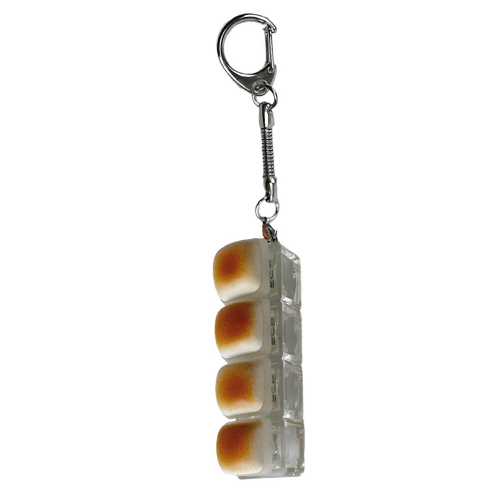 Playful Bakery Style Keycap Charm Sturdy PVC Keyring For Backpacks Purses Creative Gift Option Textured Detailing  8 cm