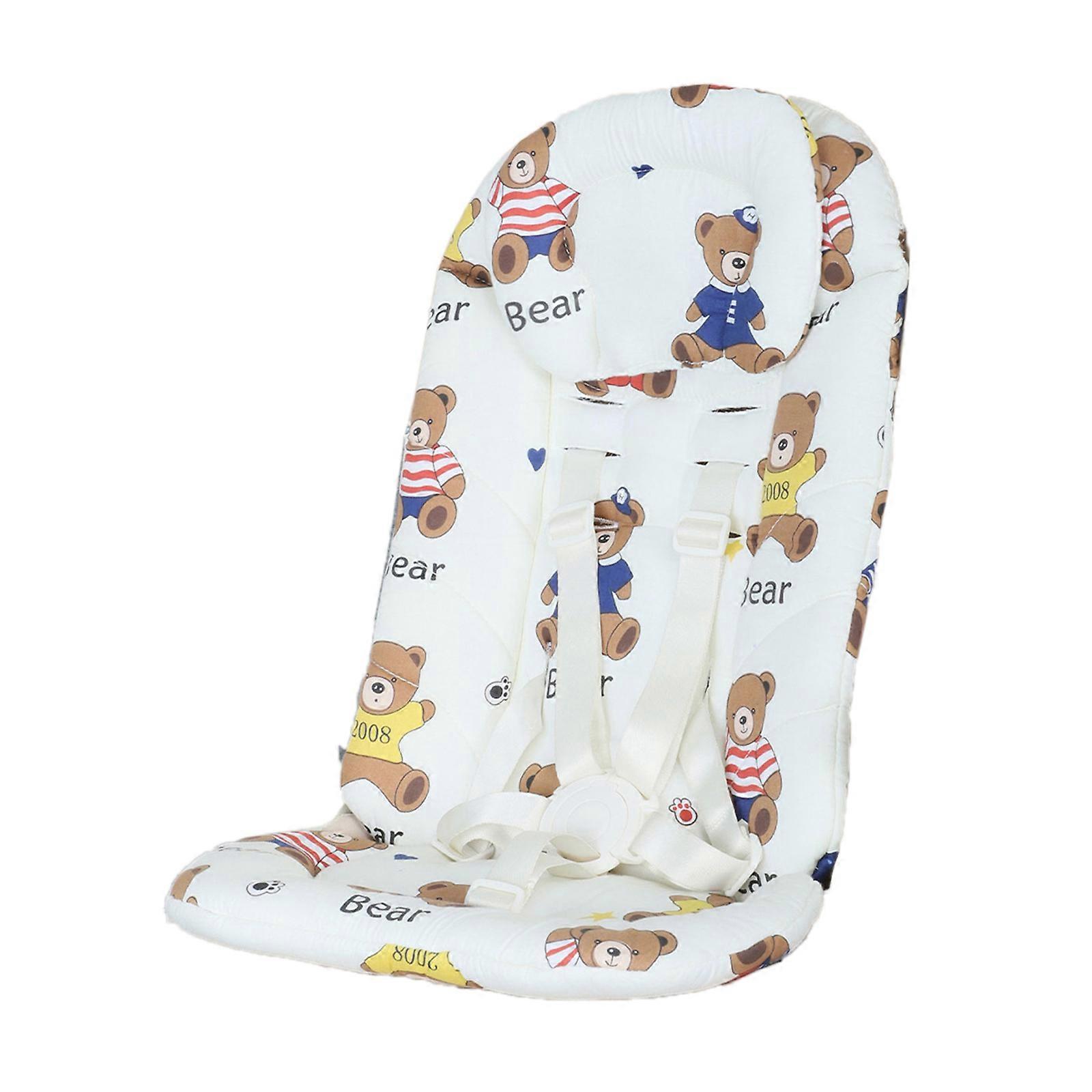 Machine Washable Strollers Cushion Pad Anti Fade Design with/without Support Pillow For Year Round Baby Comfort  bearB cushion pillow