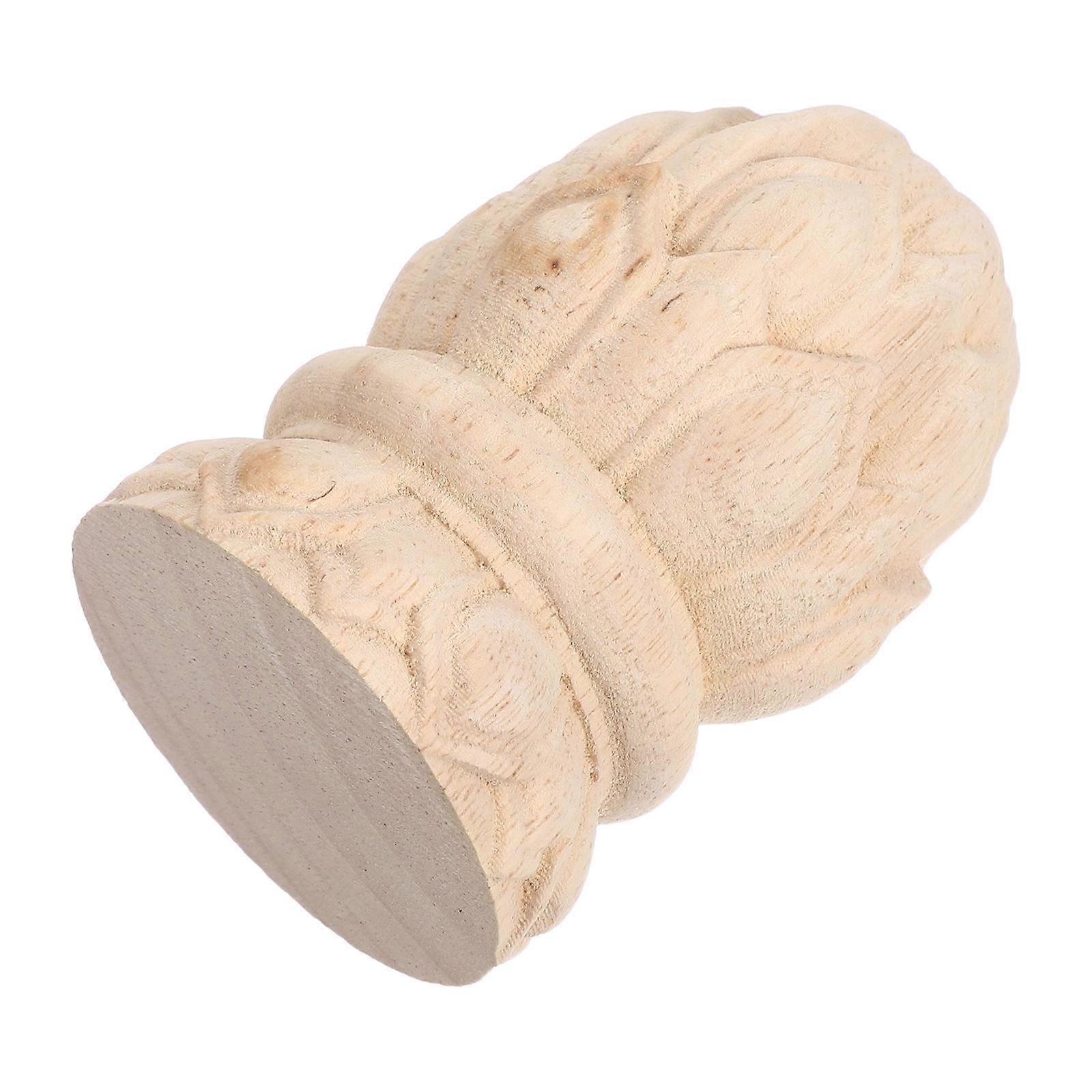 Hand Carved Wood Pineapple Finials for Staircase Posts Decoration