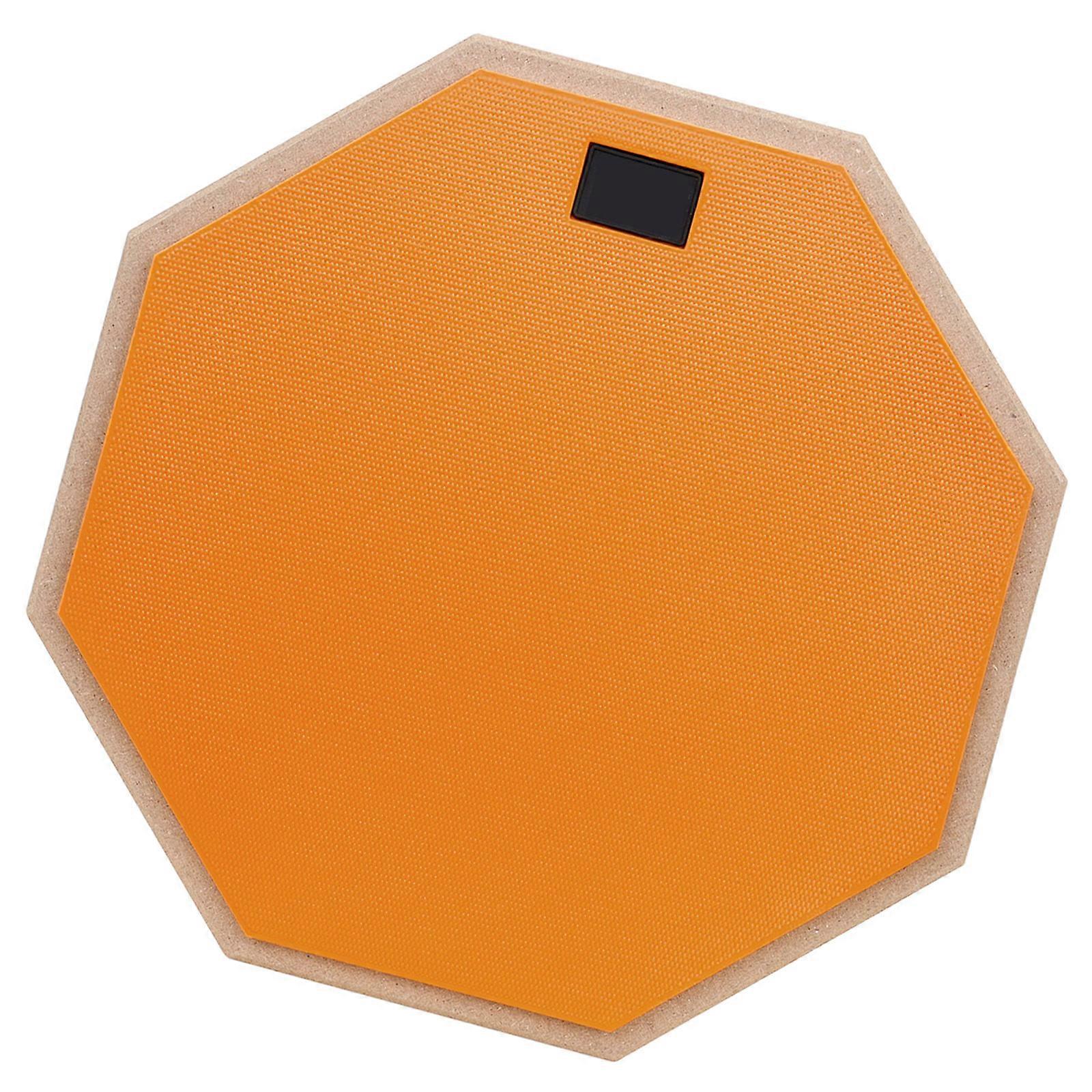 Silents Drum Practice Pad 12Inches Double Sided Drum Pad Snares Drum Pad For Quiet Workouts On Snares Drum & On Your Lap  yellow
