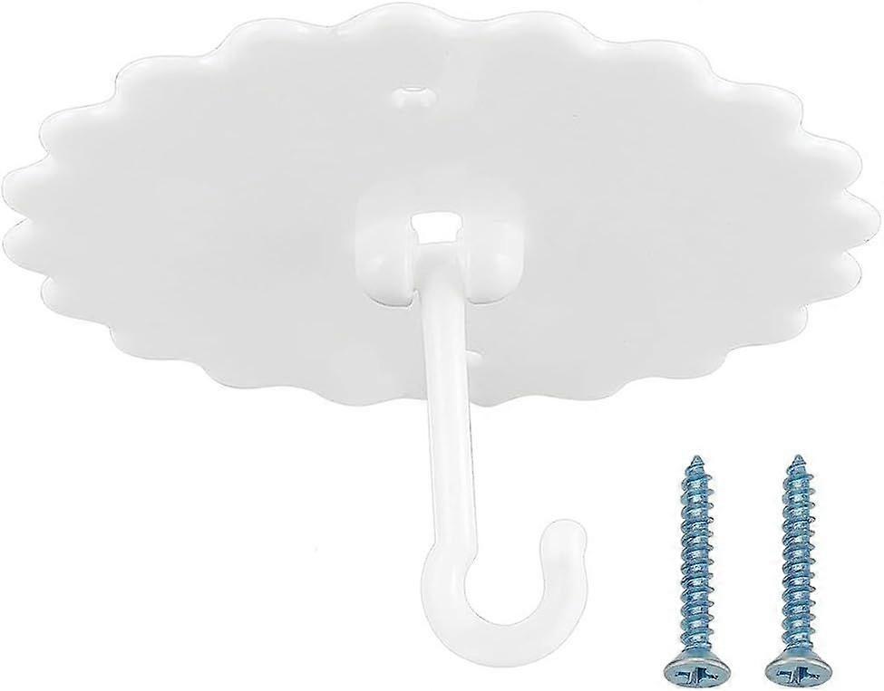 8CM 4PCS Large Self-Adhesive Ceiling Hooks for Mosquito Net No Drill Super Strong Glue Hangers for Bunk Bed/Canopy Damage-Free Wall Hooks for Curtains