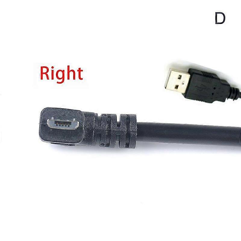 90 Degree Angled Micro USB Cable 30cm Fast Charging Sync Data Cord Universal Micro USB Charger for Phone Tablet PDA Black
