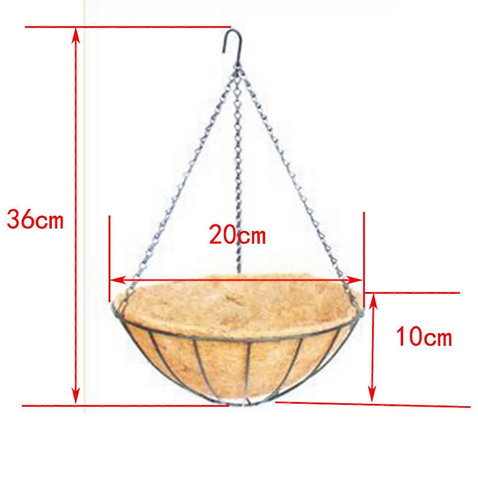 YiFudd Hanging Basket Coconuts Fiber Planter Inserts Replacement Liner For Flower Pot