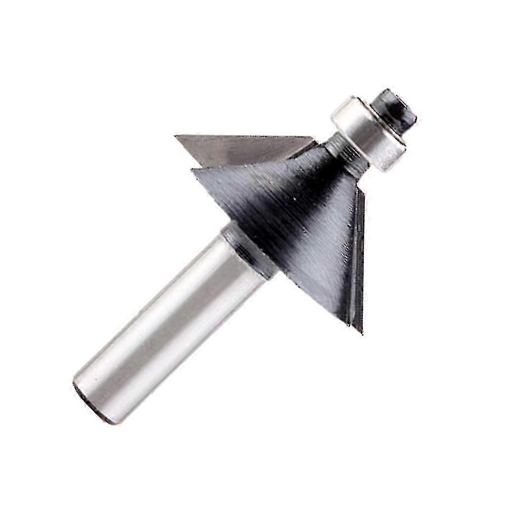 45° Carbide Chamfer Router Bit 8mm Shank for Wood Bevel Edging & Milling
