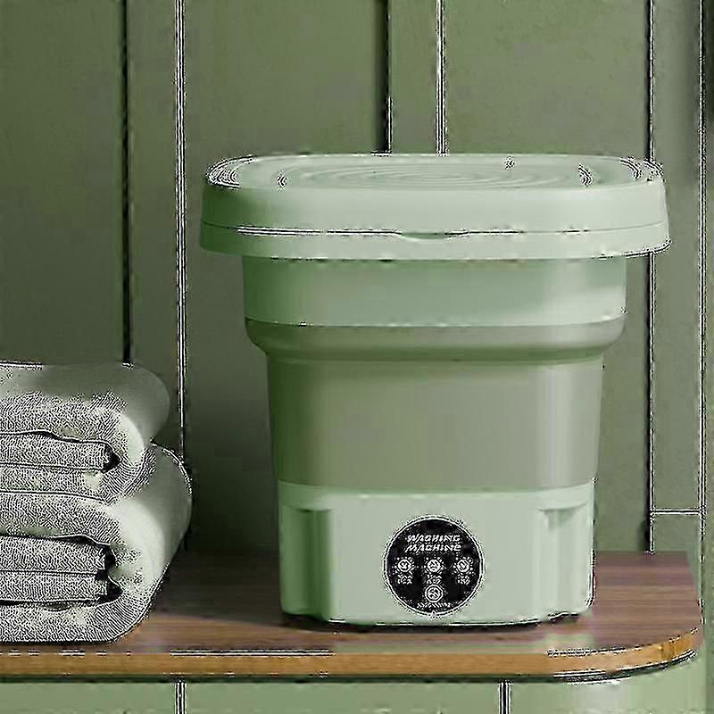 8L Portable Folding Washing Machine with Spin Dry, 3 Modes for Socks & Underwear