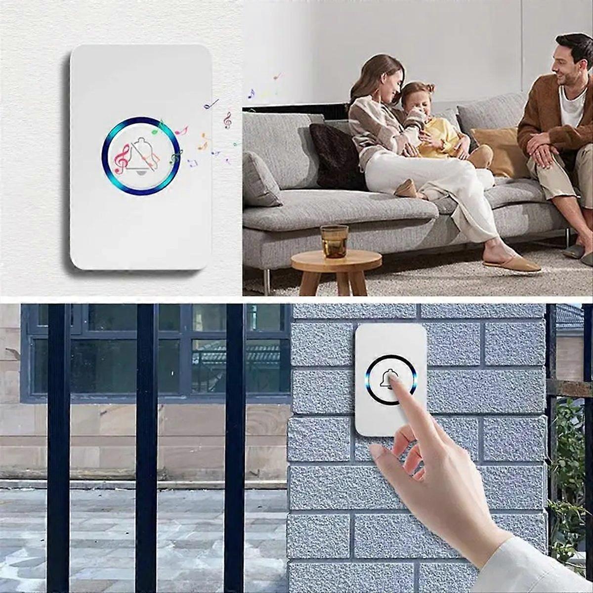Adjustable Door Chime Remote Control Intelligent Door Bells US Plug