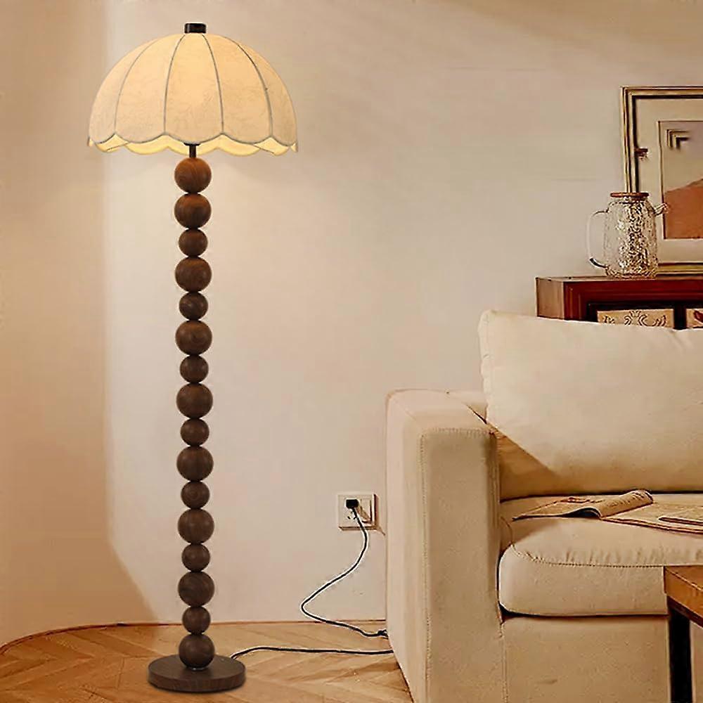 Modern LED Floor Lamp with Linen Shade, Adjustable 3Color Lighting and Foot Switch for Living Room