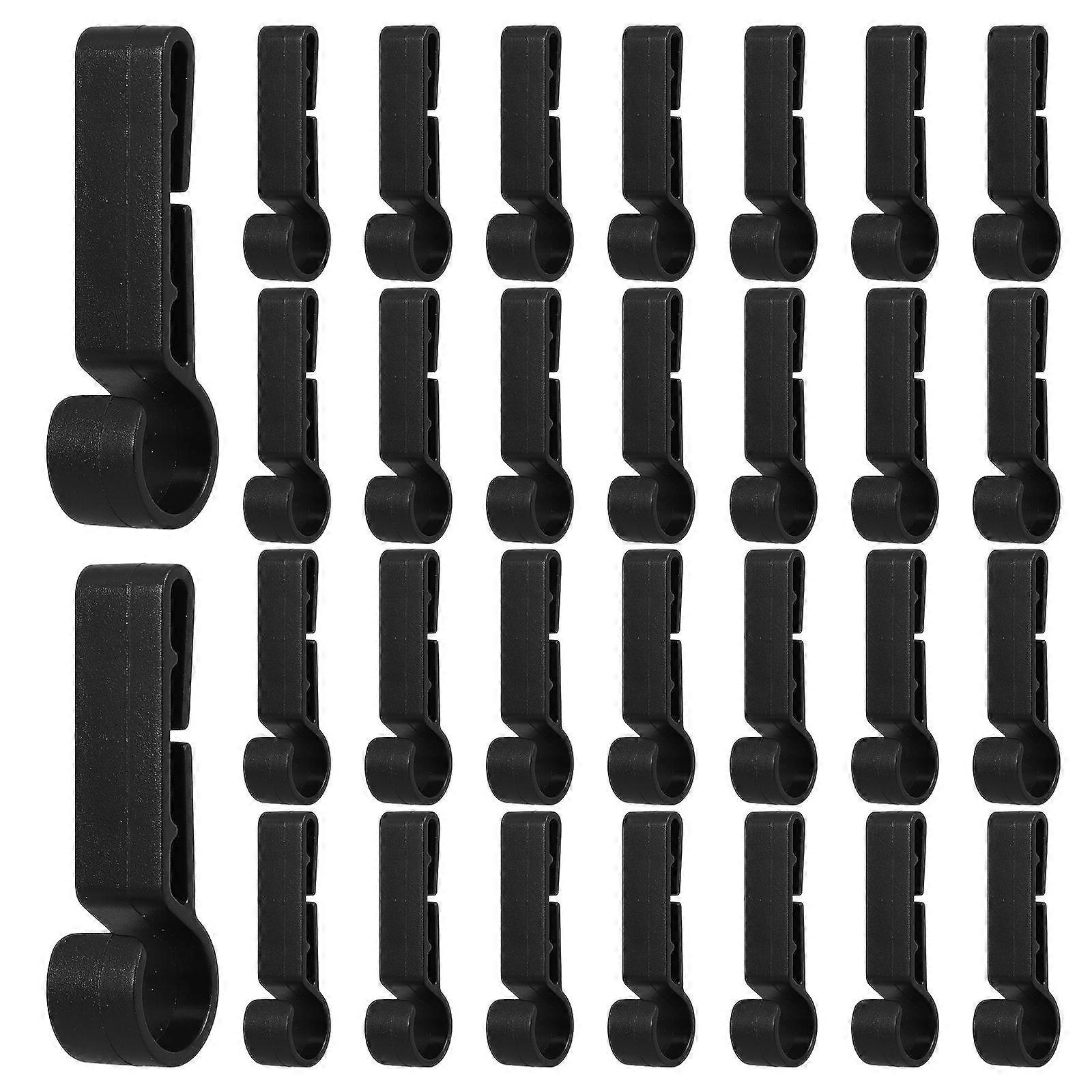 Black Headlight Hook Work Headlamp Hook for 30Pcs Set