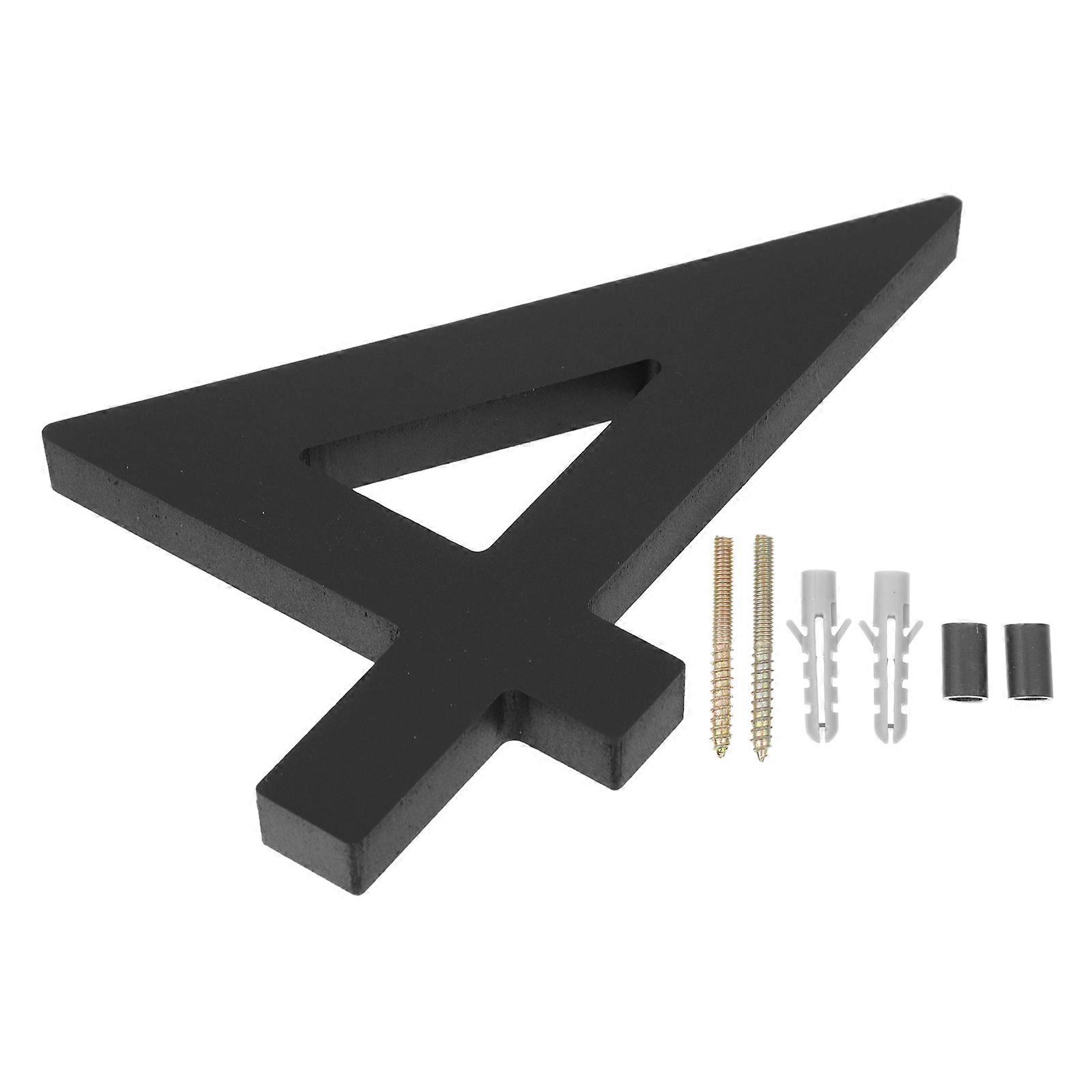 Black Address Number House Visibility Labels For Homeowners And Business Owners 12.50X8.00X1.10Cm Modern Design 1Set