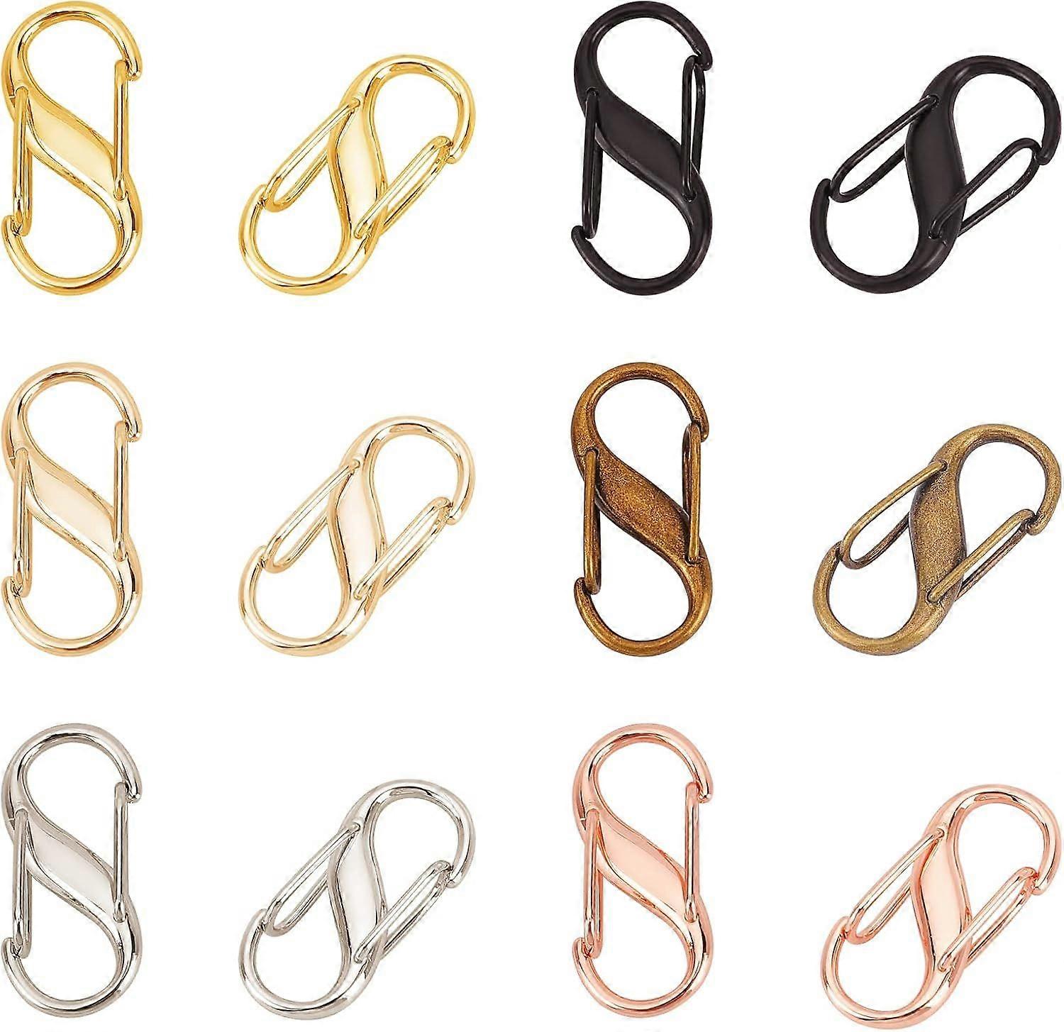 6 Colors 12Pcs Adjustable Metal Buckles for Chain Strap Bag, Chain Links Tiny