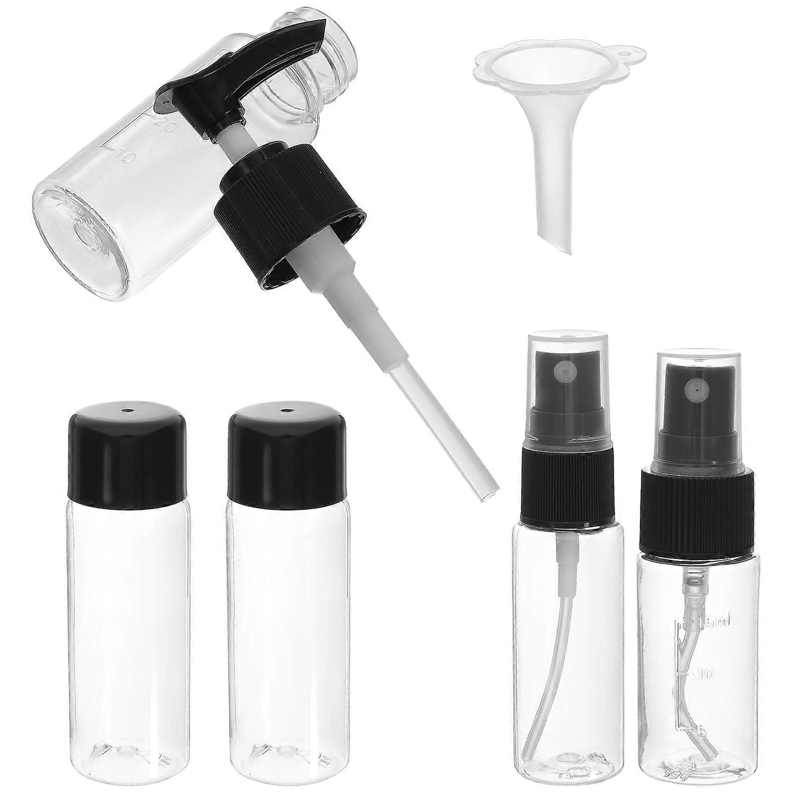 Travel Makeup Bottle Organizer for Storage Use 3Sets Black Plastic