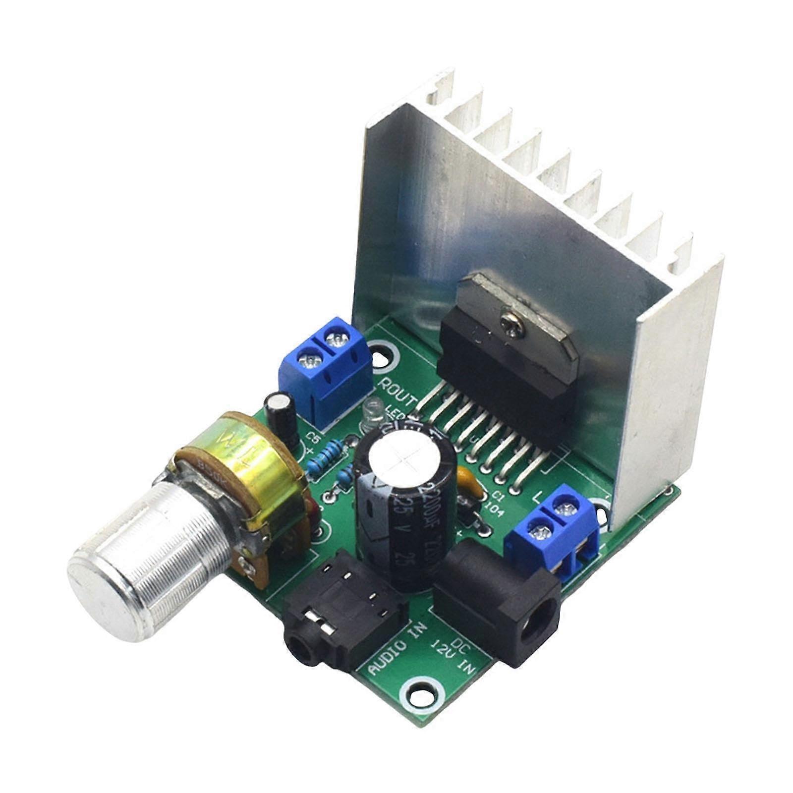 Audio Amplifier Board Sturdy 1224V DC Input Double Channel Compact Lightweight Stereo Amp Module