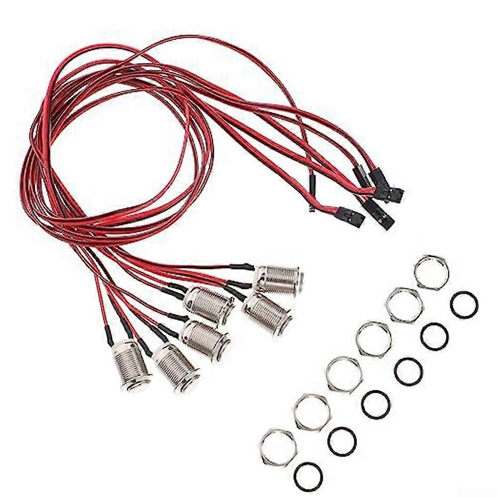 12V Metal Momentary Push Button Switch 12mm Waterproof IP65 Pack of 6 for DIY and Control Systems