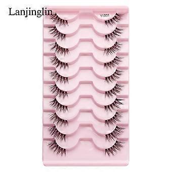 False Eyelashes 3/5/10 Pairs Half Lashes Cat Eye Natural Look Faux Cils Wispy 3d Mink Eyelashes Extension Make up Tools C��lios