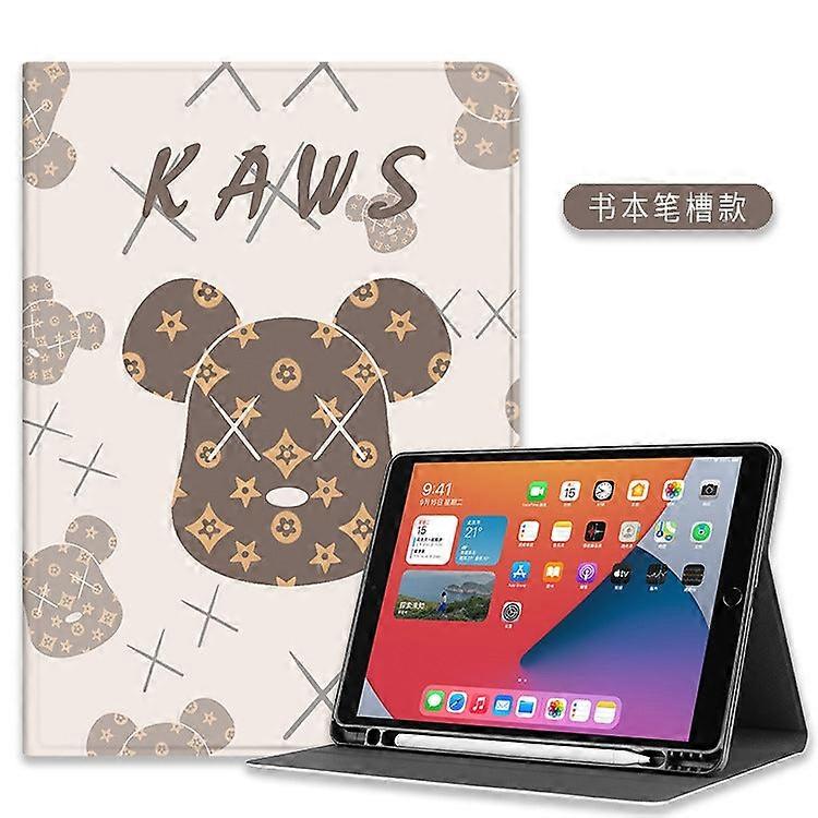 Capa para iPad Mini 6 de 8,3" Cáqui com Urso Violento e Compartimento para Caneta (Polegadas, Polegadas, Desenho Animado)