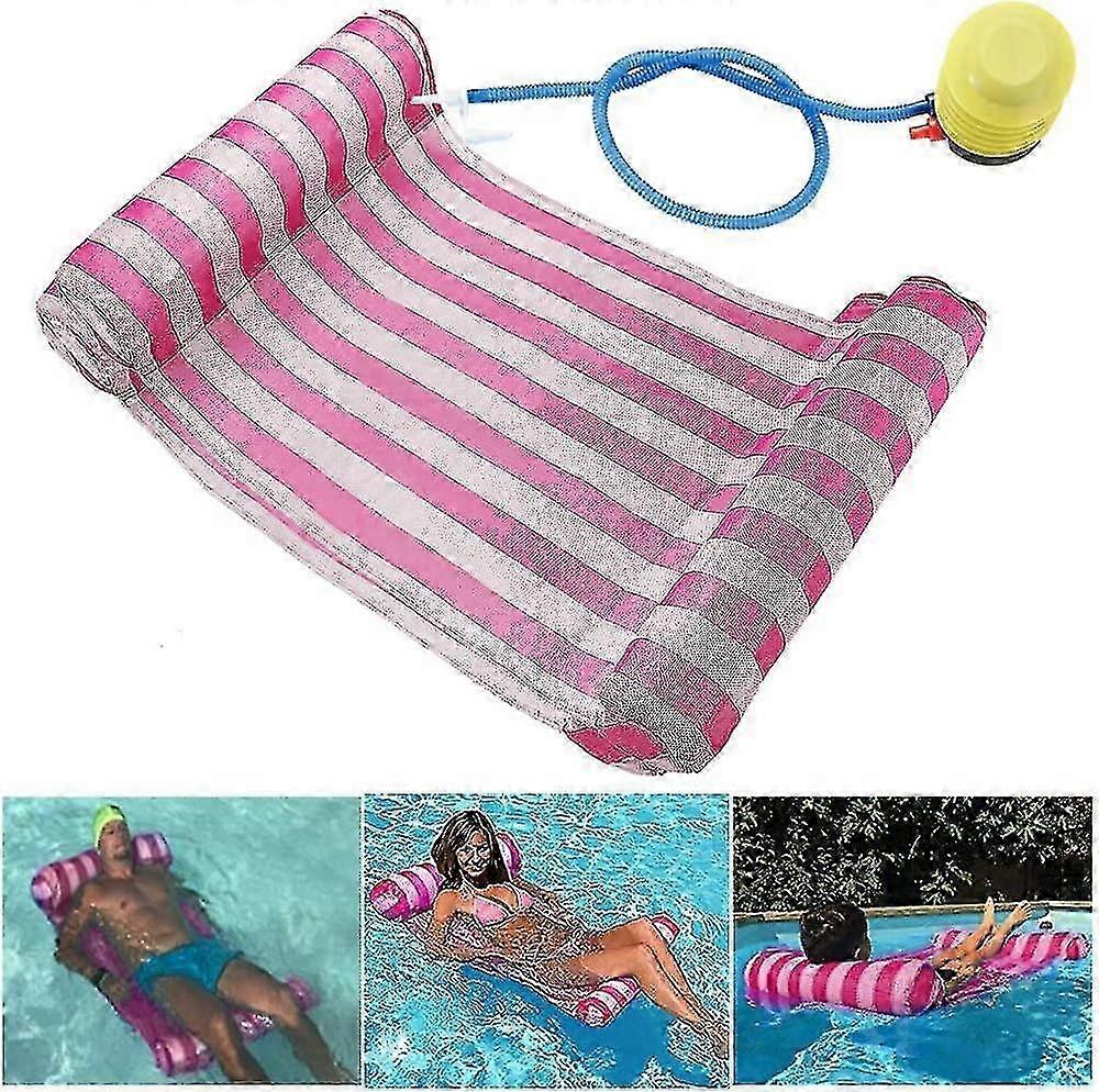 Multi-use Floating Hammock, Inflatable Hammock (lounge Chair,hammock,drifter) Portable Foldable Ultralight Float With A Small Pump -pink
