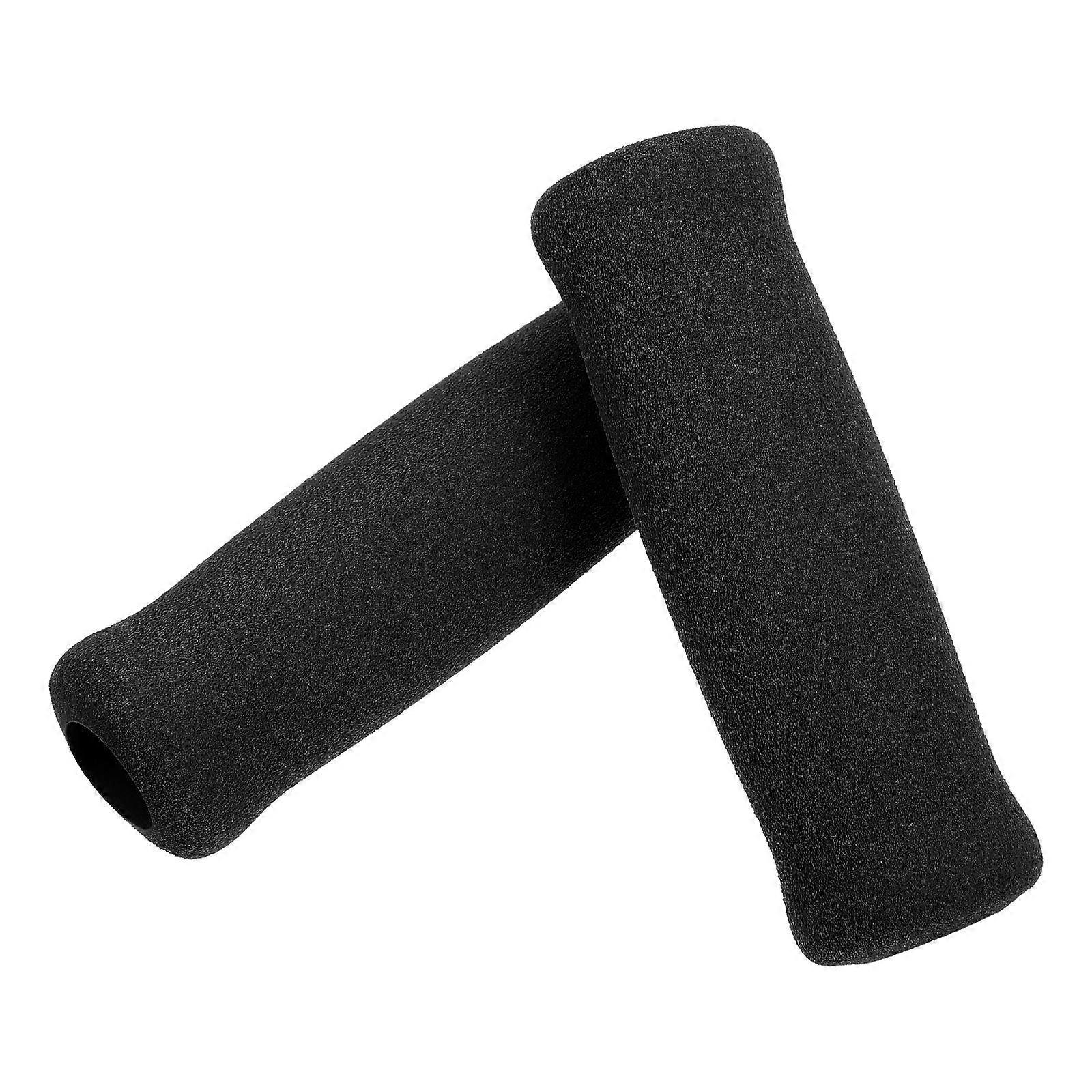 Black Walking Cane Handle Grips Non-Slip Sponge Replacement 2Pcs
