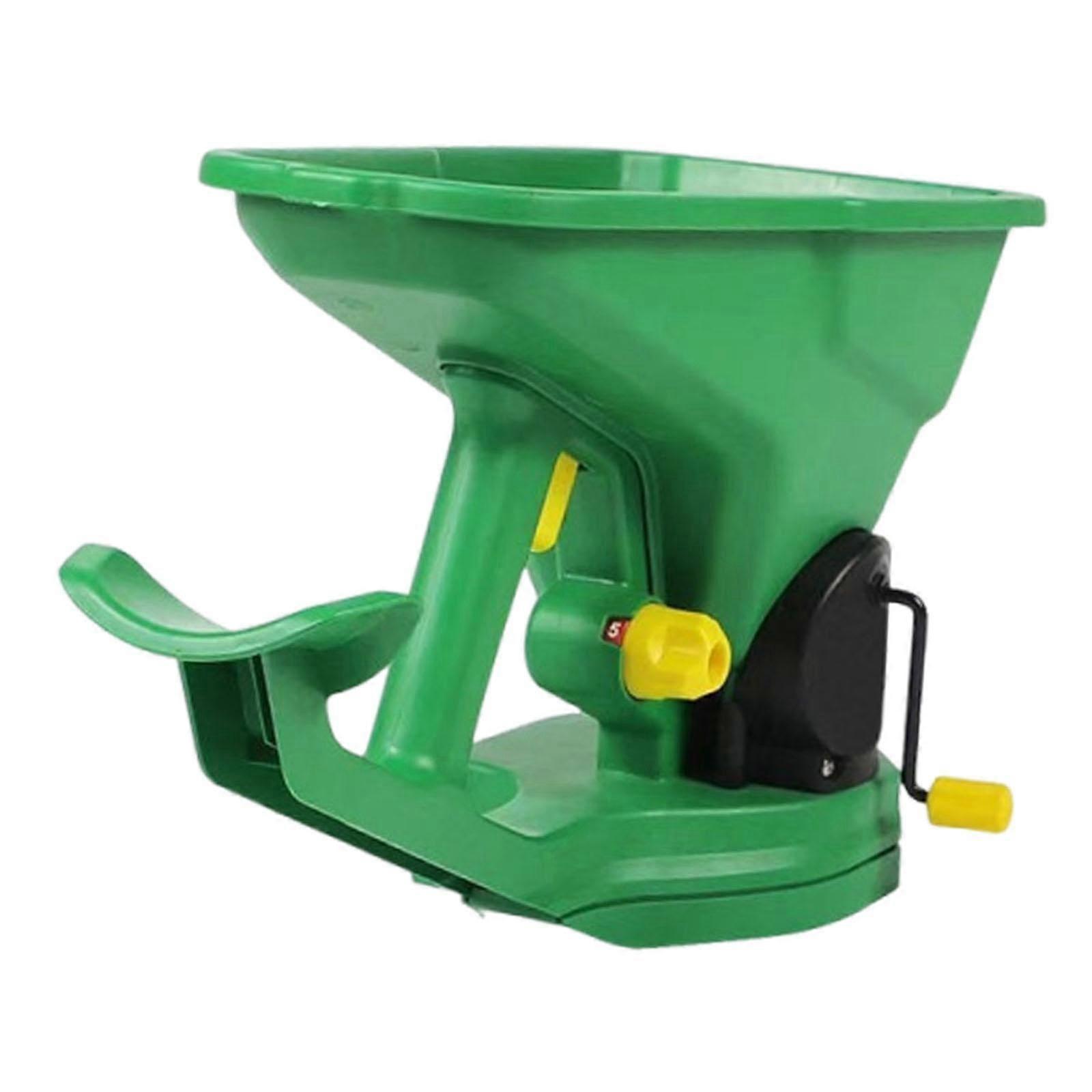 Handheld Seed Spreader 1.5L Garden Fertilizer Dispenser with 5Level Flow Adjustment
