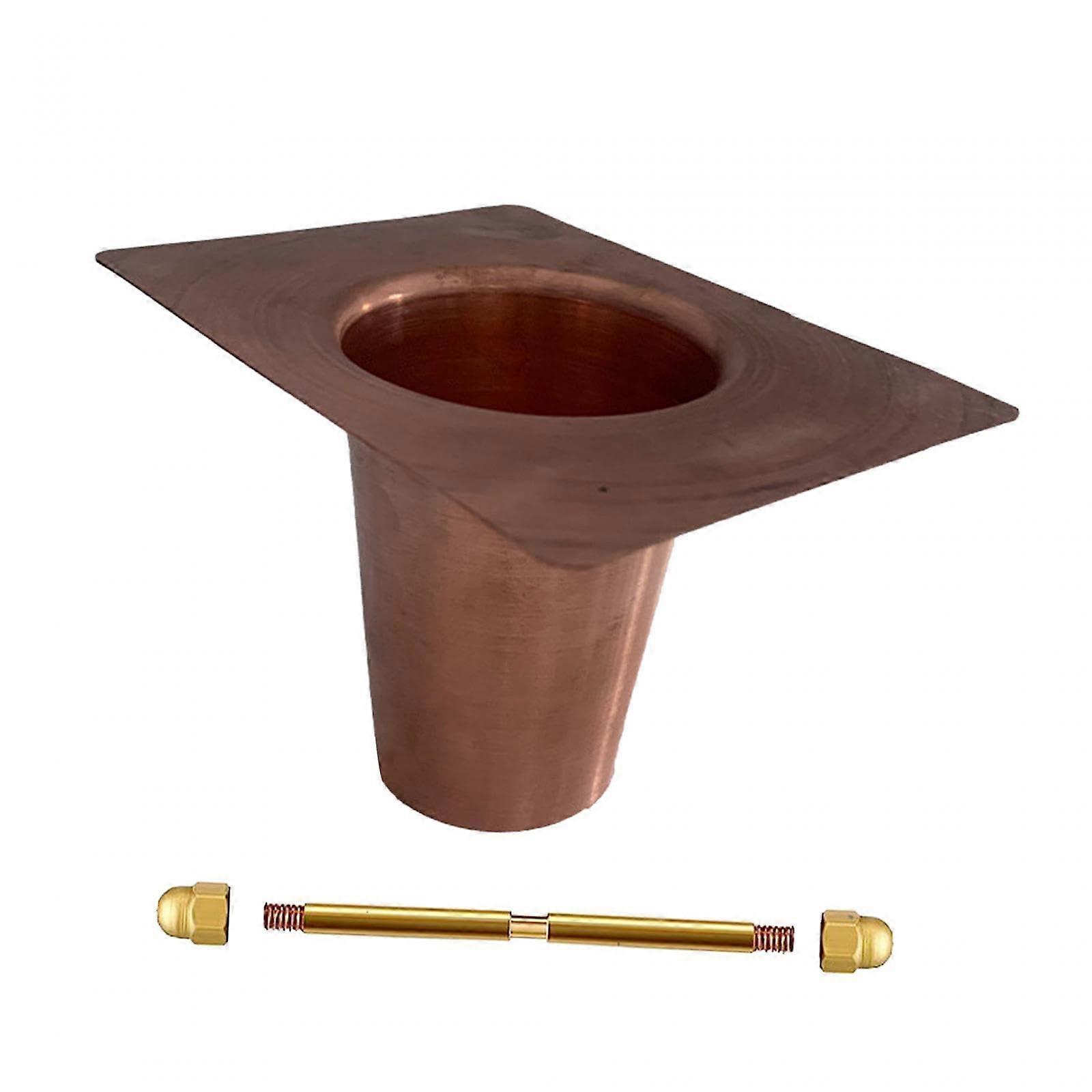 Copper Rain Chain Gutter Adapter Installer for Downspout, Universal Outdoor Rainwater Guide
