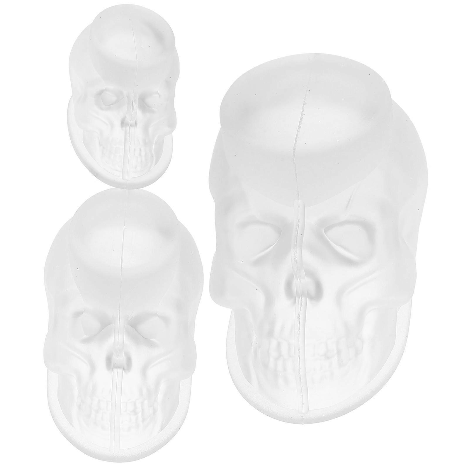 Skull Mold Durable Silicone Mold for Scented Candle Making 3Pcs Set