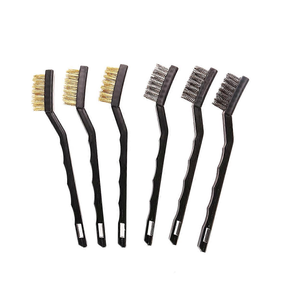 Rust Cleaning Brush Mini Wire Brush Set Industrial for Welding Cleaning 6Pcs