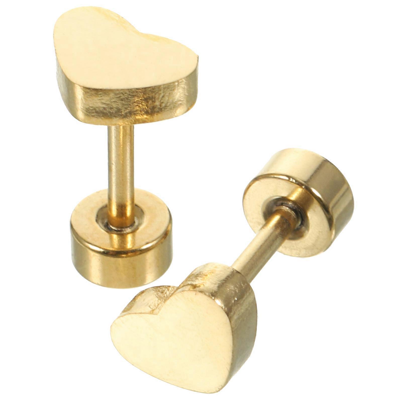 Shaped Earrings Metal Stud Earrings 2Pcs for Decoration