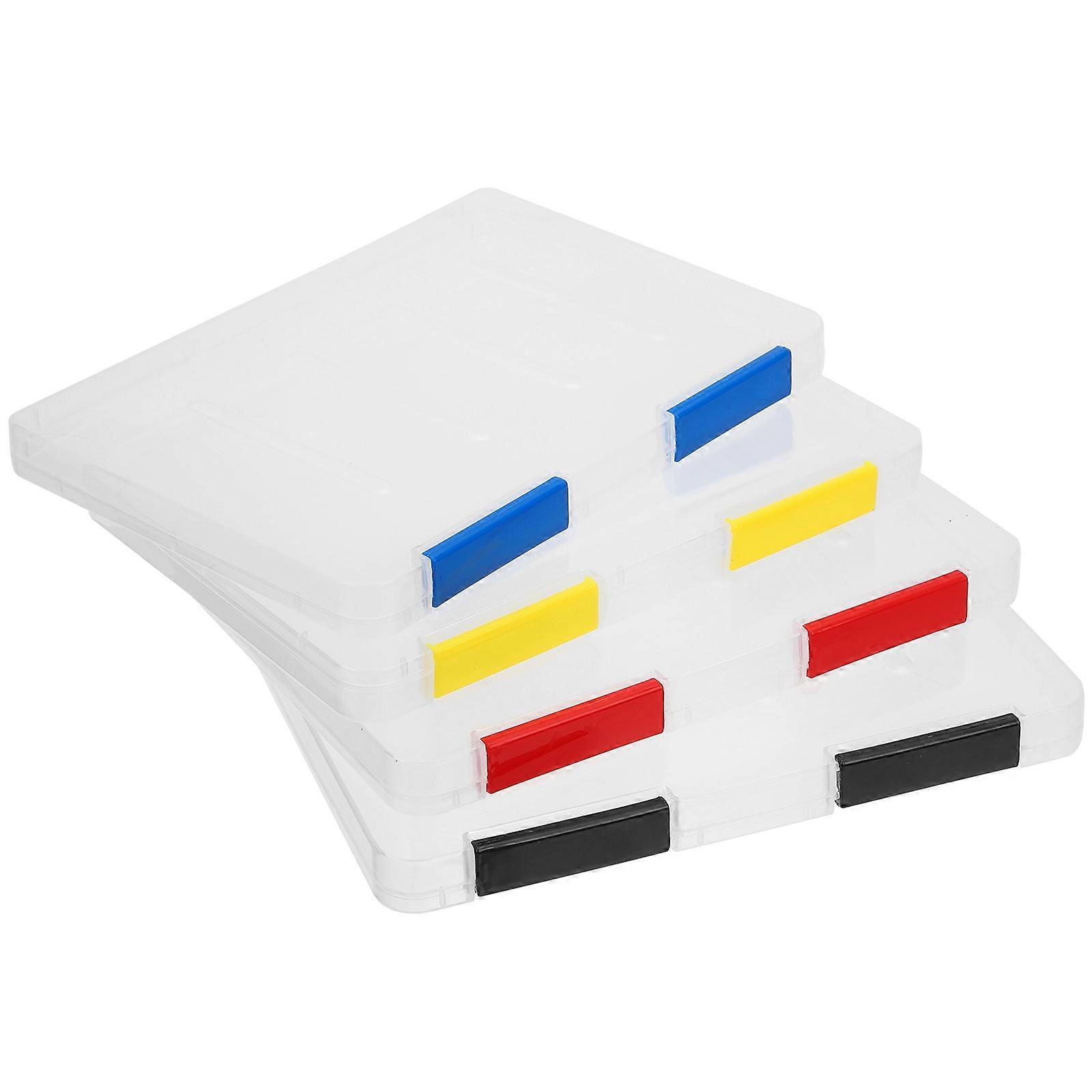 File Storage Box for Office Use 4Pcs Clear Document Organizer Set