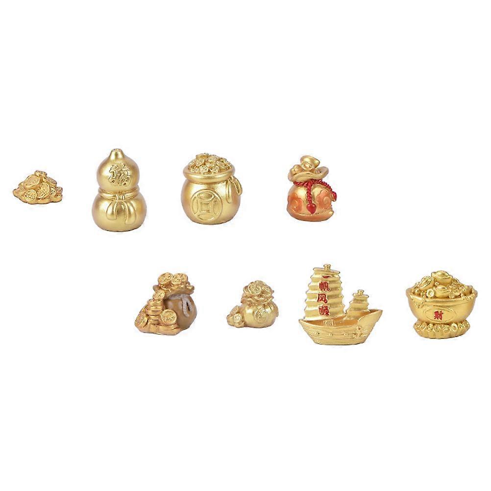 New Year Decoration Resin Artware Simulation for Decoration 8Pcs