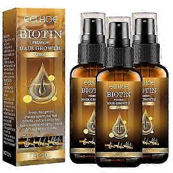 2025 3st biotin hårväxt spray anti mjäll klåda behandling torr frissig näring hårbotten skadad reparation serum hårvård eterisk olja
