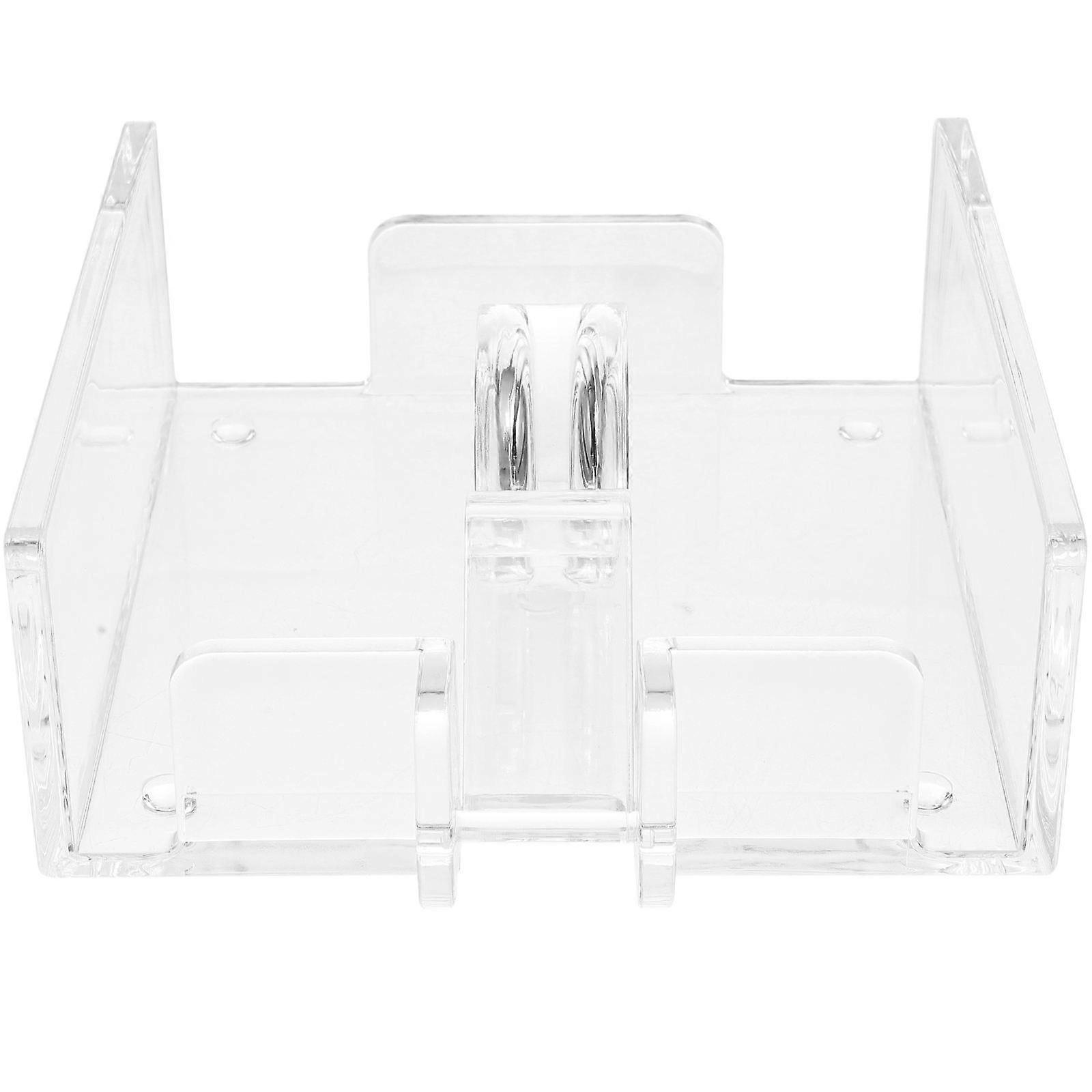 Square Tissue Storage Stand Dining Table Organizer 6.1X6.1X2.4in Simple Design Smooth Lines 1Set