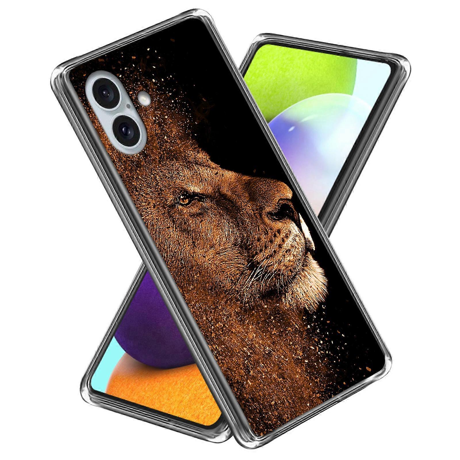 For iPhone 16 Plus Case Shock-Absorbent TPU Pattern Printed Phone Cover