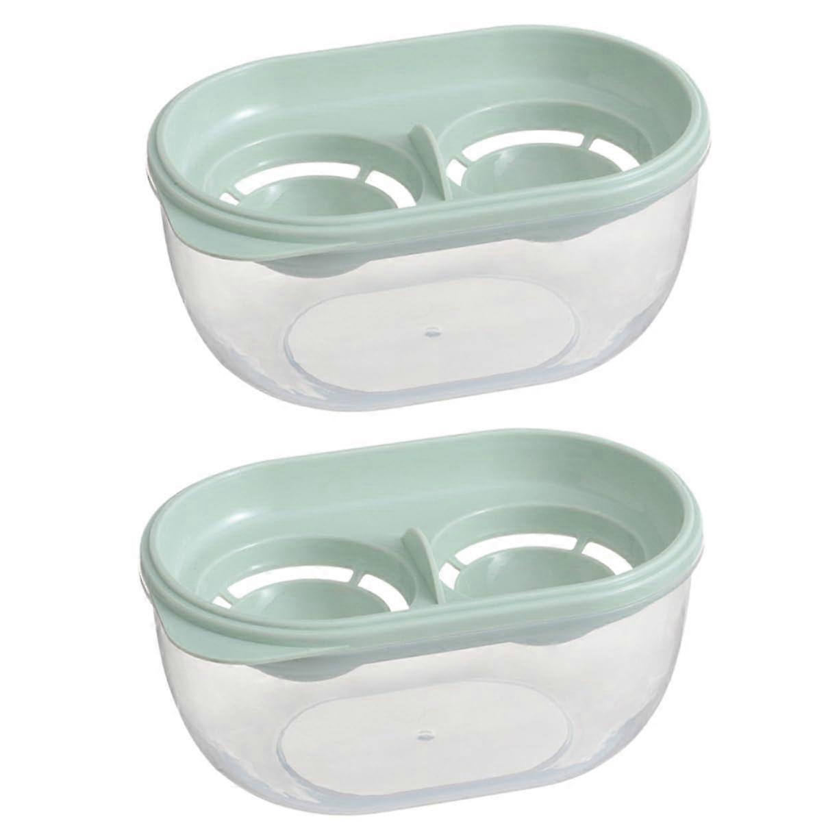 2pcs Egg Separator for Quick Yolk Separation, Mint Green PP Egg White Divider for Baking