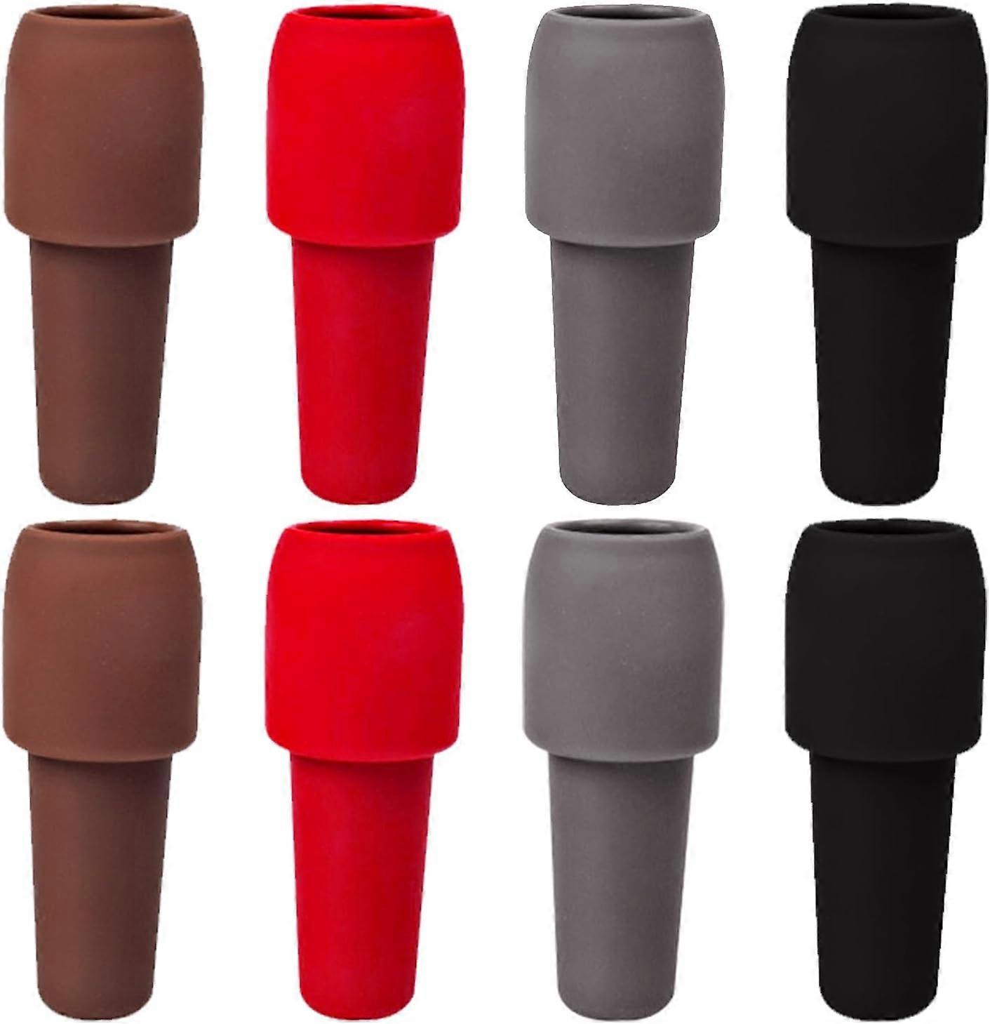 8-Pack Silicone Wine Stoppers, Reusable