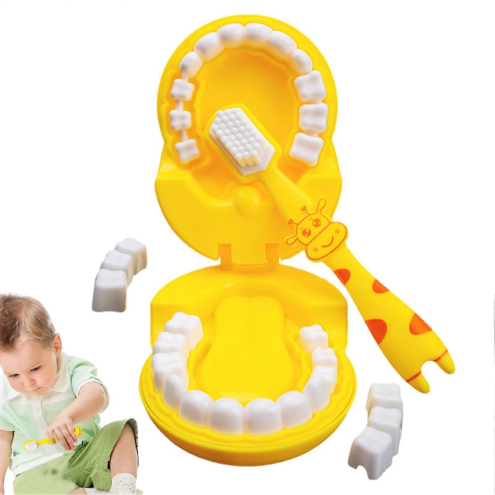 Kids Toothbrushing Model with Cute Giraffe Design and Adjustable Angle for Dental Teaching