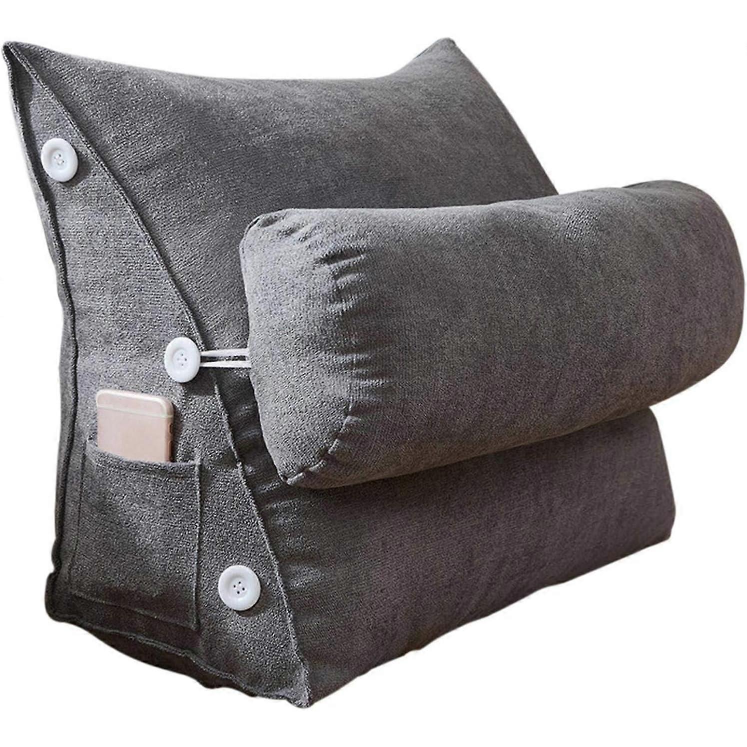 Triangular wedge pillow 45 x 25 x 50 cm: for relaxing back support